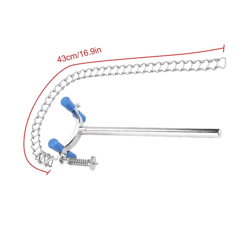 FUZHUI Lab Chain Clamp, Laboratory Beaker Chain Clamp, Clip for Securely Fixing Beakers for 80-150mm Dia Beaker Container or Flask Chemical Equipment, Chain Length: 43cm, to Acid, Alkali, and Oxidation - Image 2
